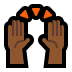 🙌🏾 raising hands: medium-dark skin tone display on Windows